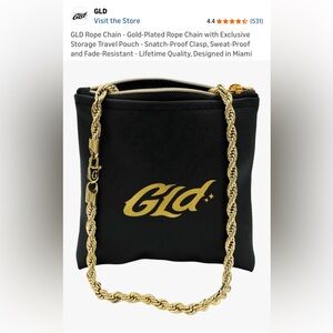 GLD Yellow Gold 14 inch 8mm Rope Chain Necklace